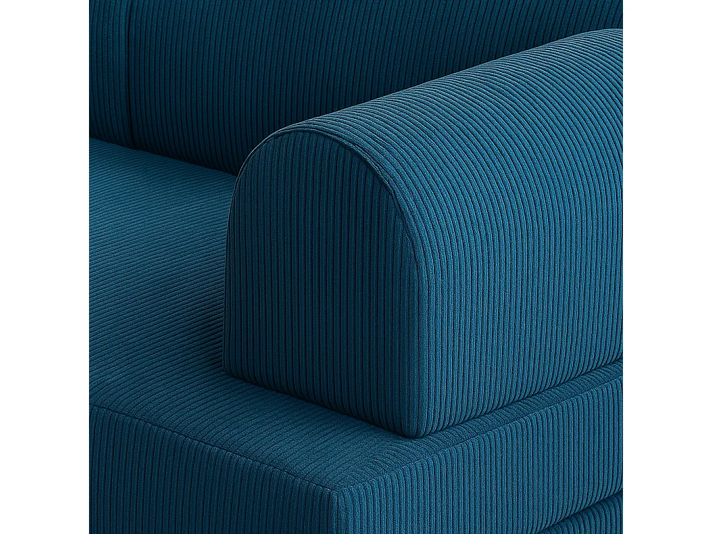 Canapé droit convertible KOMFY 3 pl, déhoussable