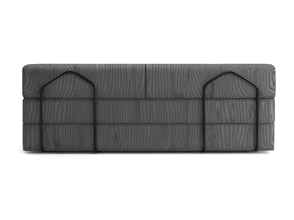 Canapé droit convertible KOMFY 3 pl, déhoussable