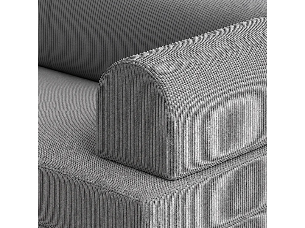 Canapé droit convertible KOMFY 3 pl, déhoussable