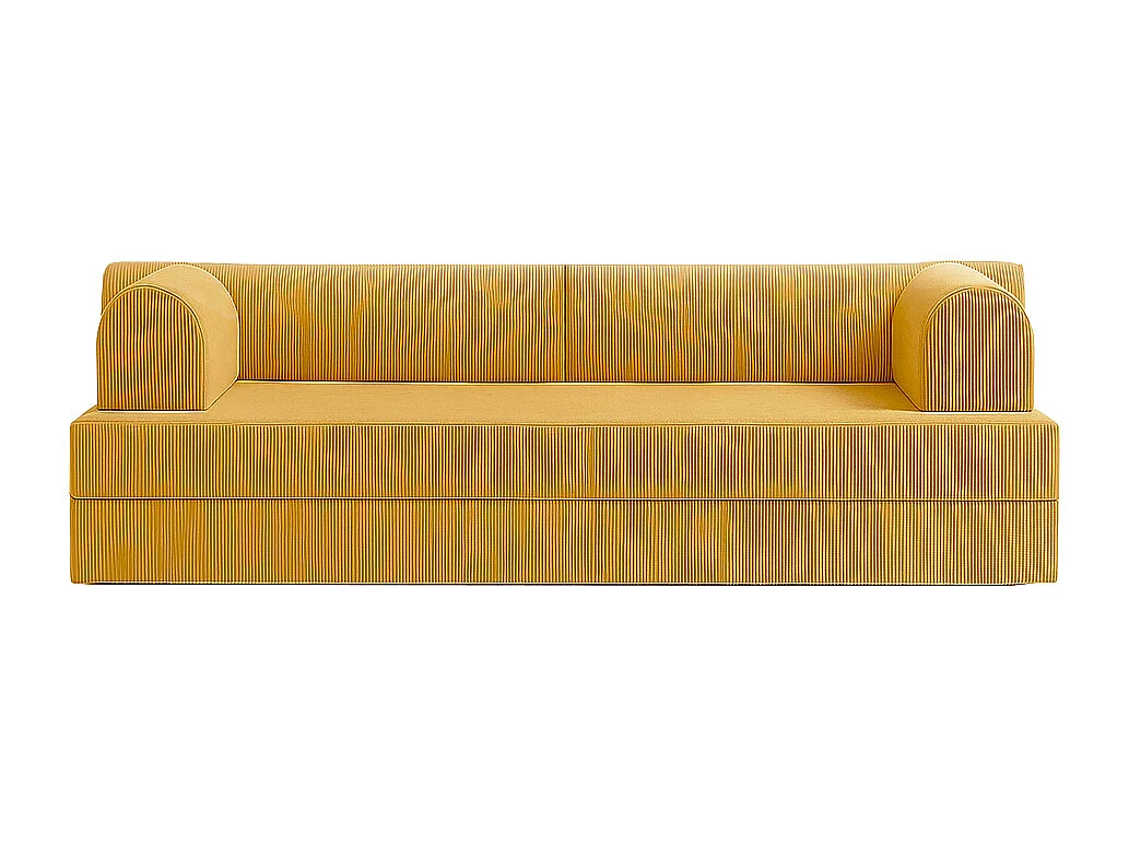 Canapé droit convertible KOMFY 3 pl, déhoussable