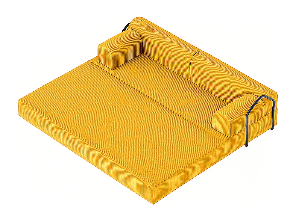 Canapé droit convertible KOMFY 3 pl, déhoussable