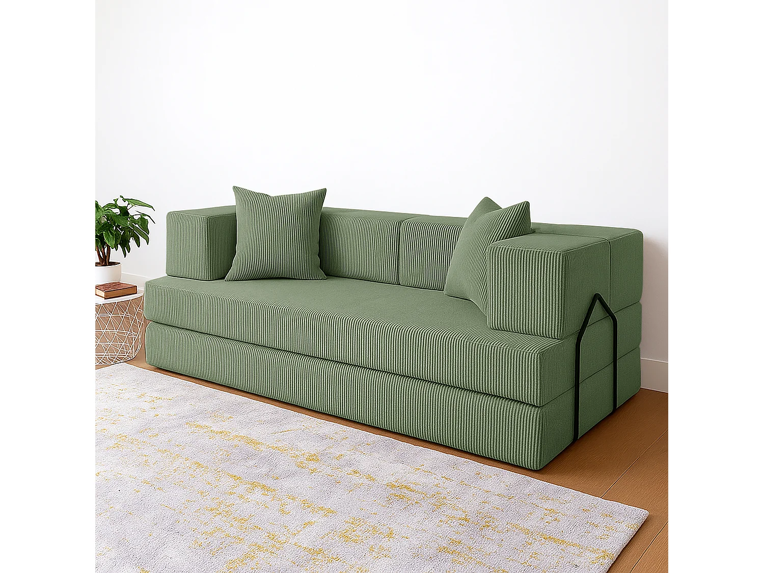 Canapé droit convertible FLEXIMOOD 3 pl, déhoussable