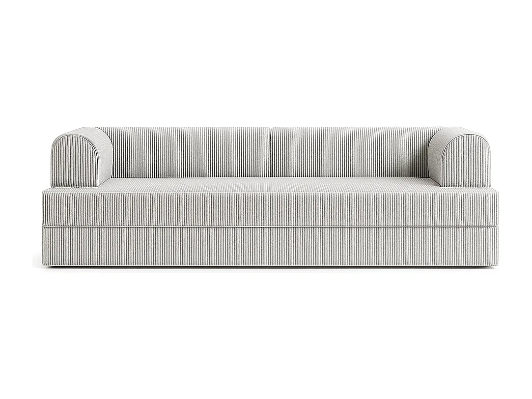Canapé droit convertible KOMFY 3 pl, déhoussable