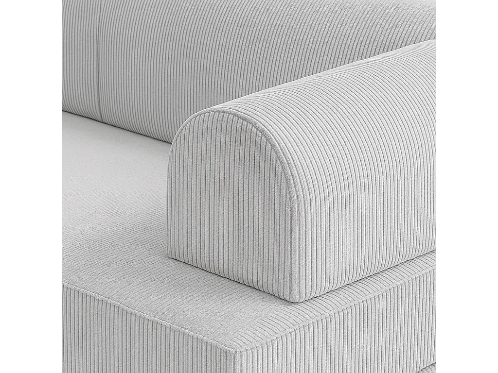 Canapé droit convertible KOMFY 3 pl, déhoussable