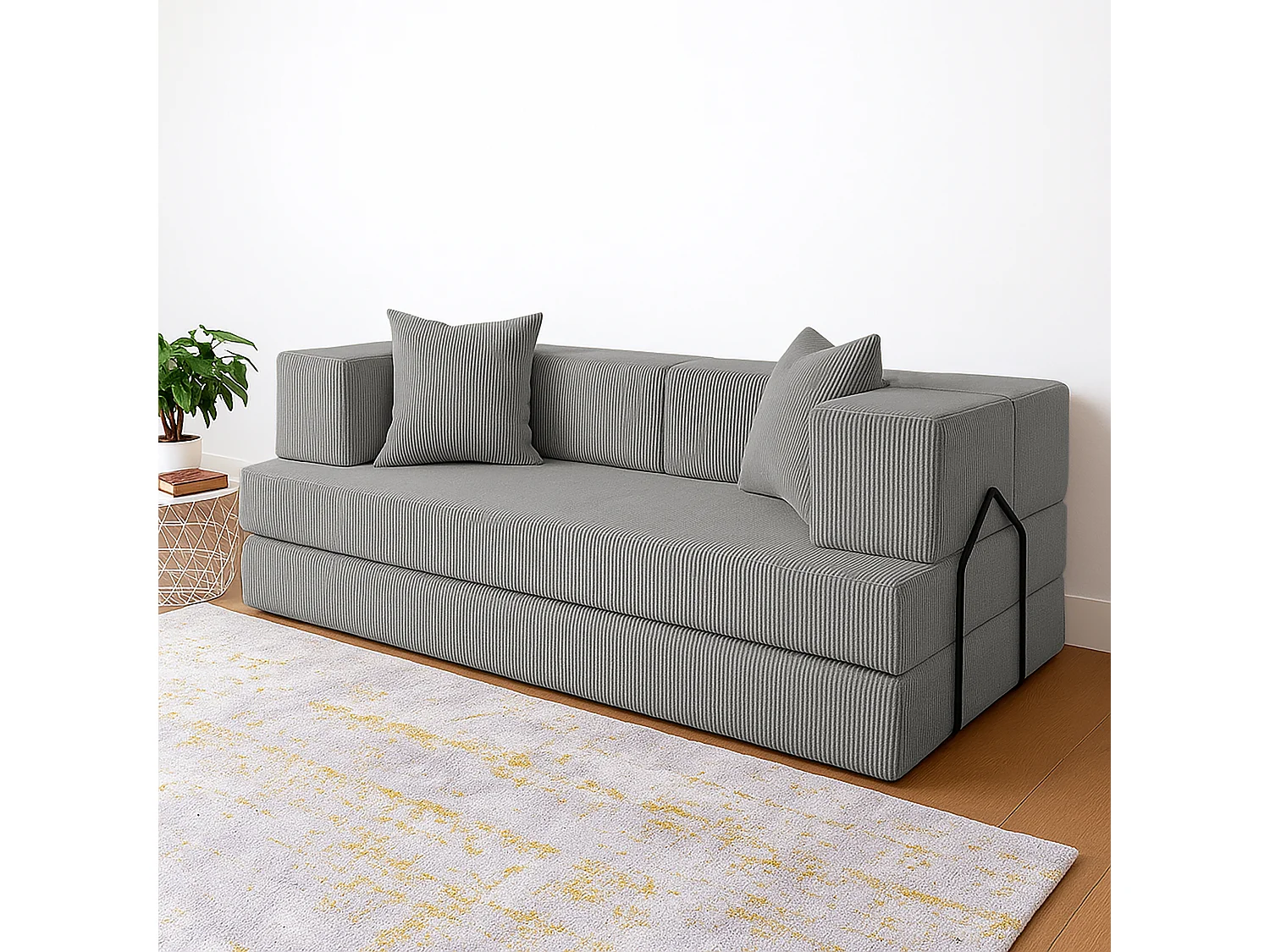 Canapé droit convertible FLEXIMOOD 3 pl, déhoussable