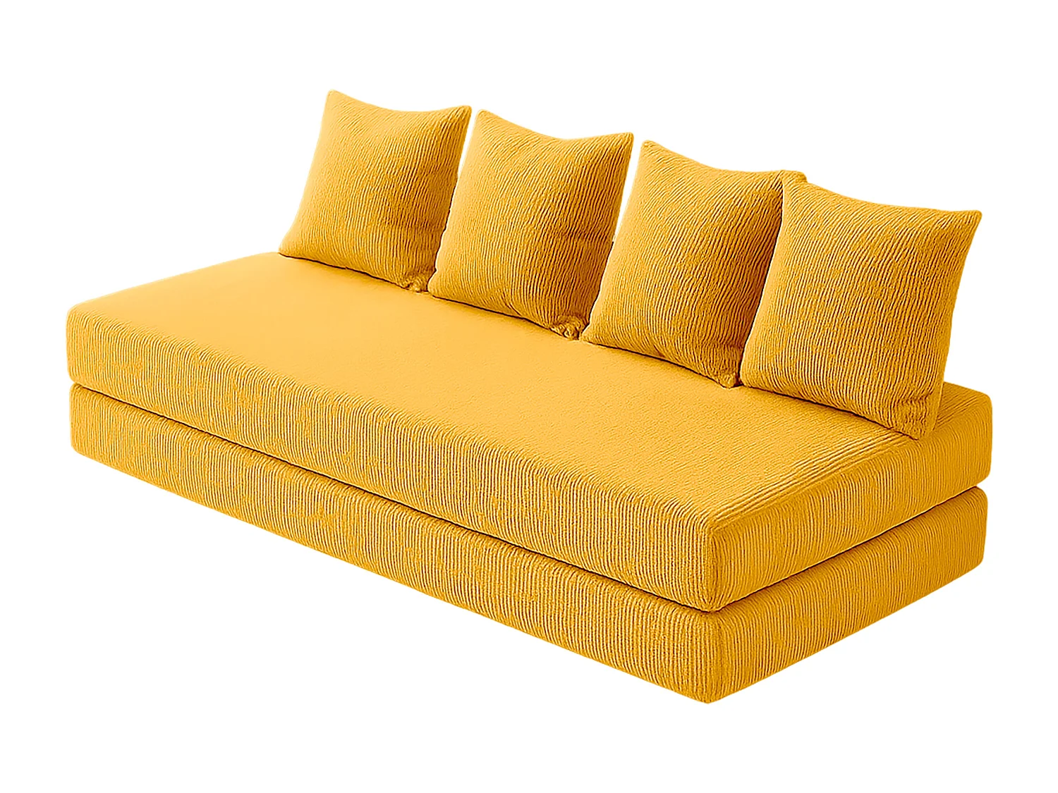 Canapé droit convertible LAYALI + 4 pl, déhoussable