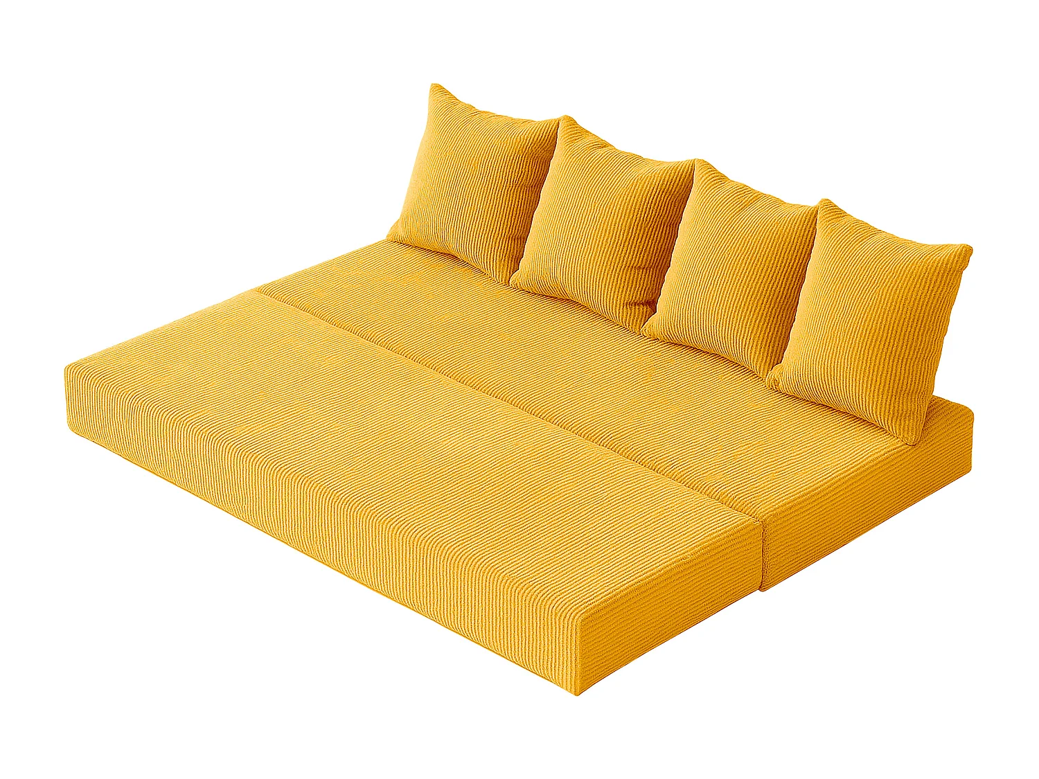 Canapé droit convertible LAYALI + 4 pl, déhoussable