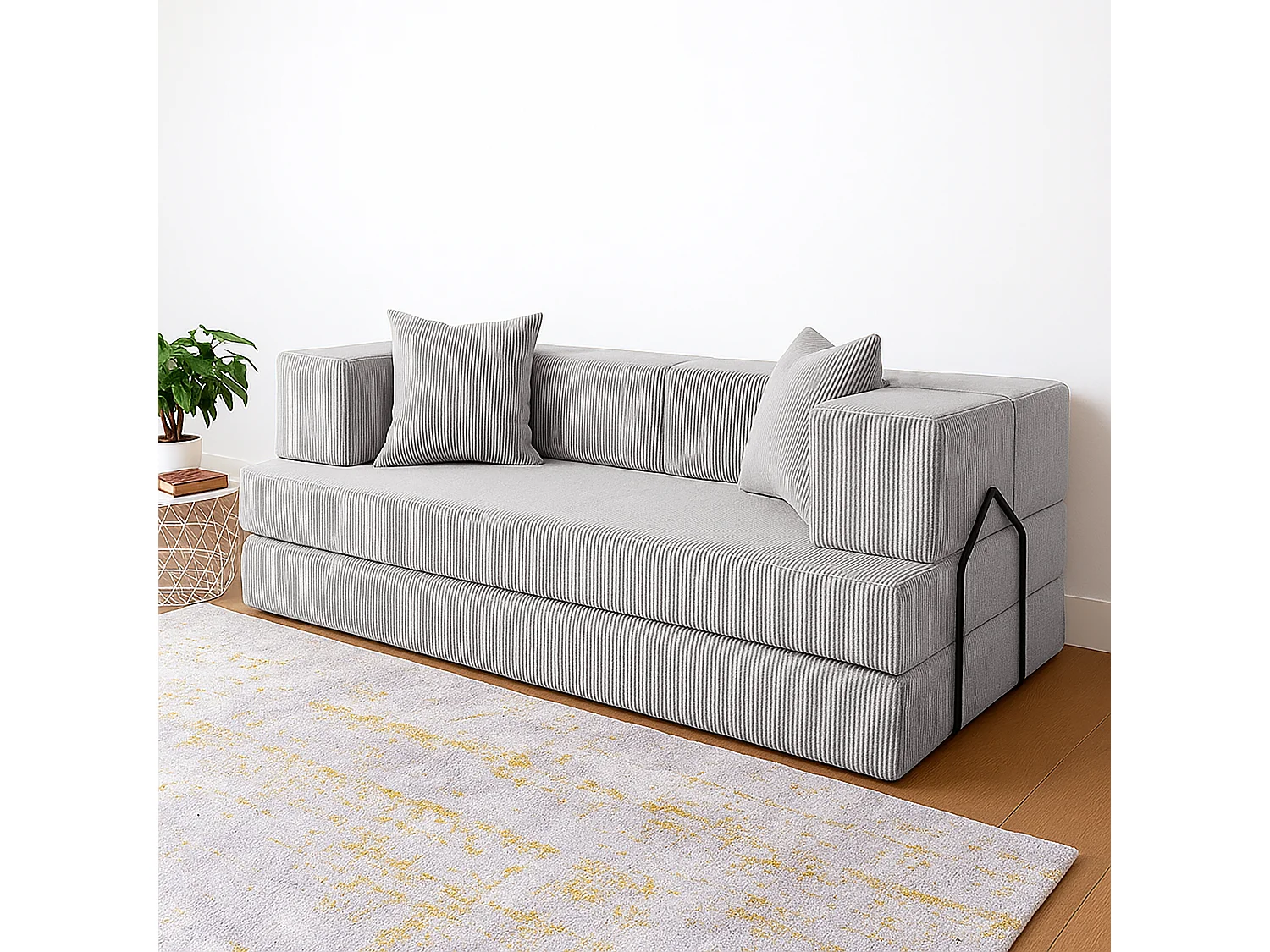 Canapé droit convertible FLEXIMOOD 3 pl, déhoussable