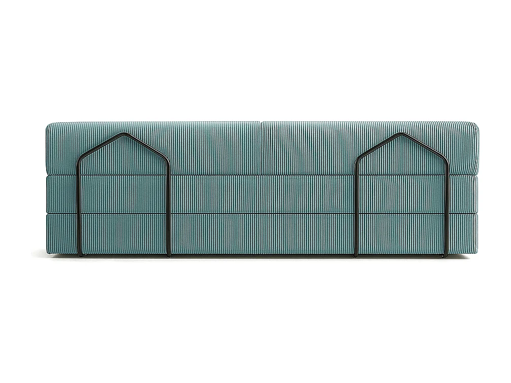 Canapé droit convertible KOMFY 3 pl, déhoussable