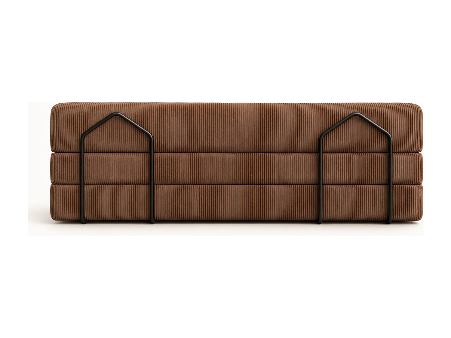 Canapé droit convertible KOMFY 3 pl, déhoussable
