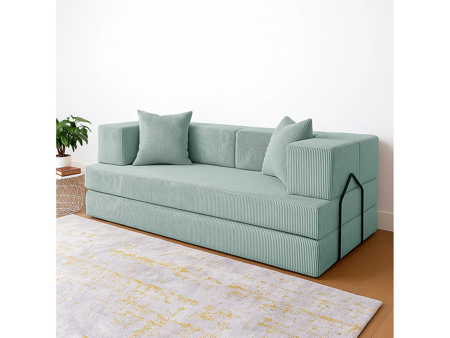 Canapé droit convertible FLEXIMOOD 3 pl, déhoussable