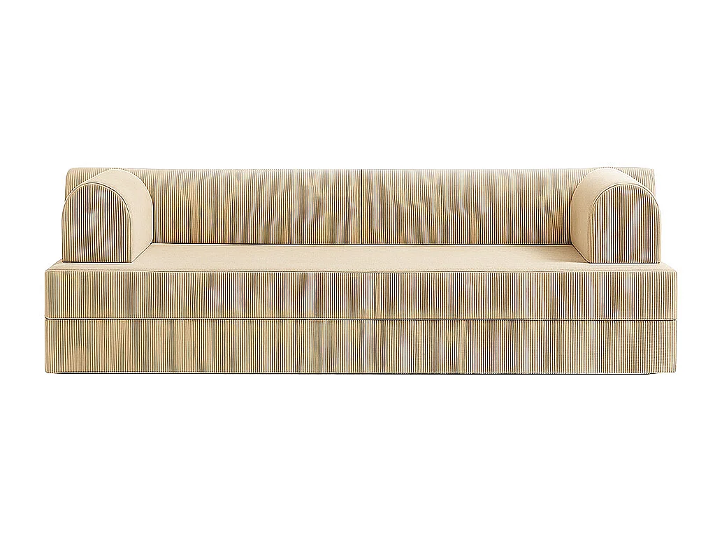 Canapé droit convertible KOMFY 3 pl, déhoussable
