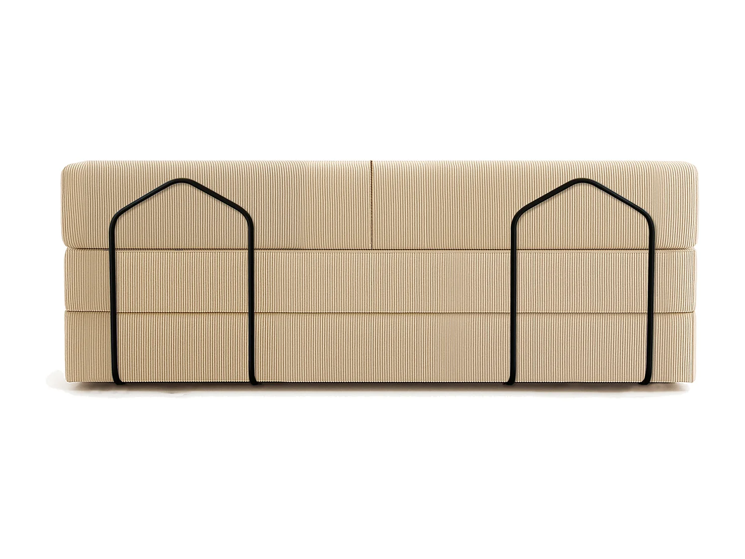 Canapé droit convertible KOMFY 3 pl, déhoussable