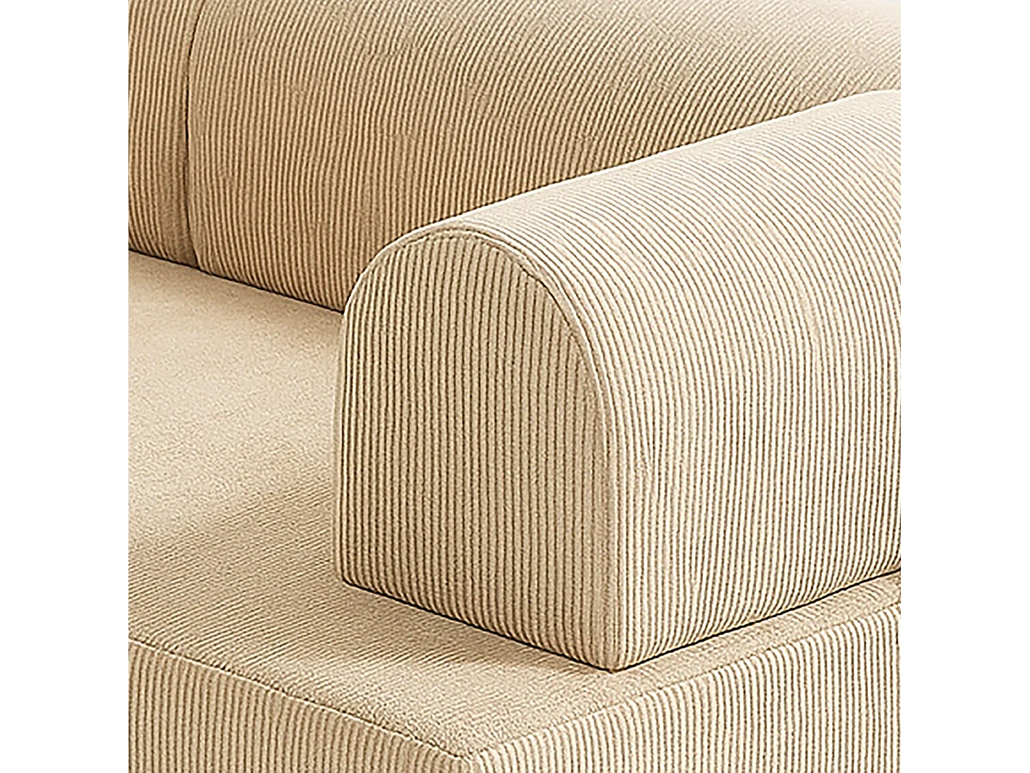 Canapé droit convertible KOMFY 3 pl, déhoussable