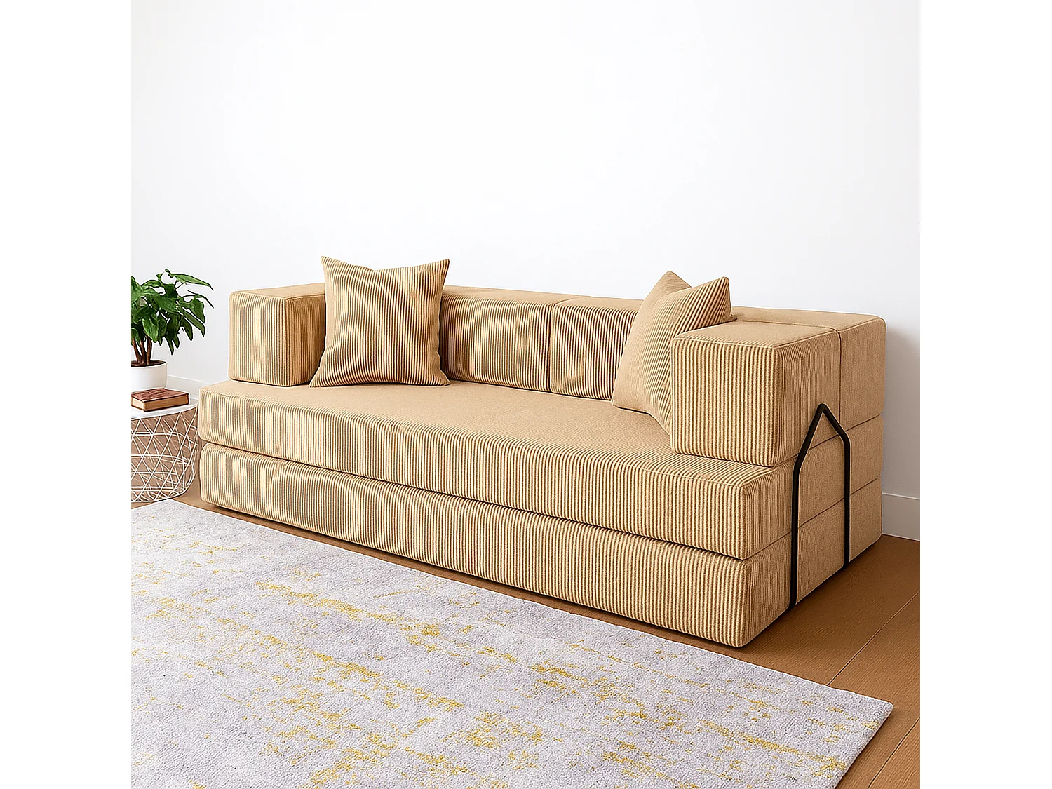 Canapé droit convertible FLEXIMOOD 3 pl, déhoussable