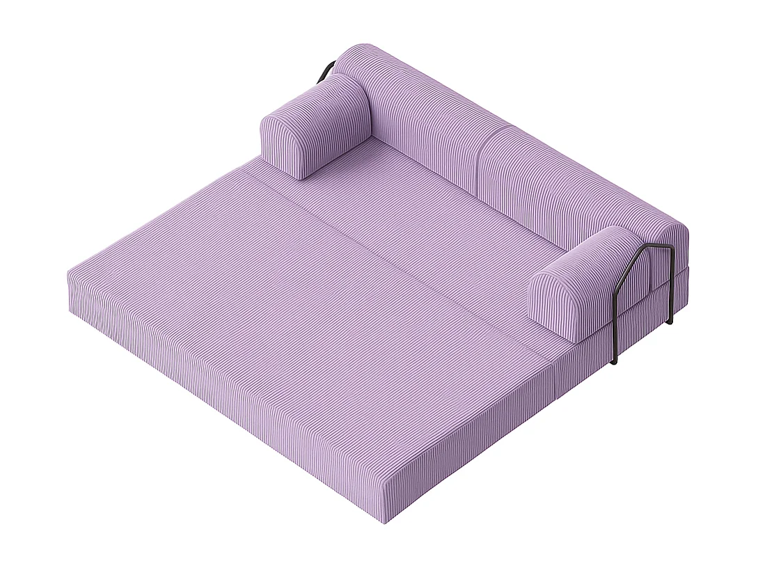 Canapé droit convertible KOMFY 3 pl, déhoussable