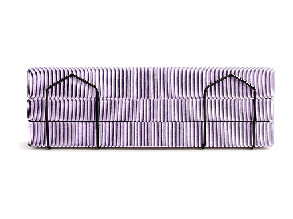Canapé droit convertible KOMFY 3 pl, déhoussable