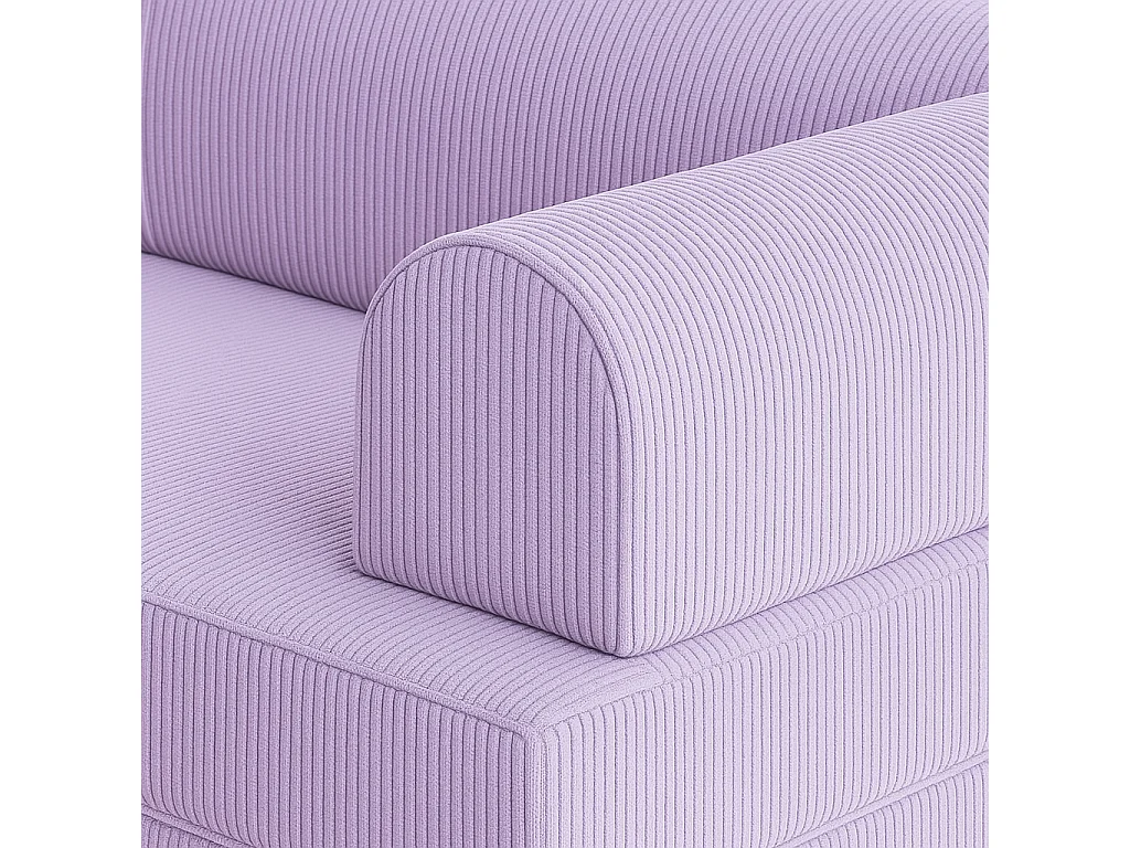 Canapé droit convertible KOMFY 3 pl, déhoussable