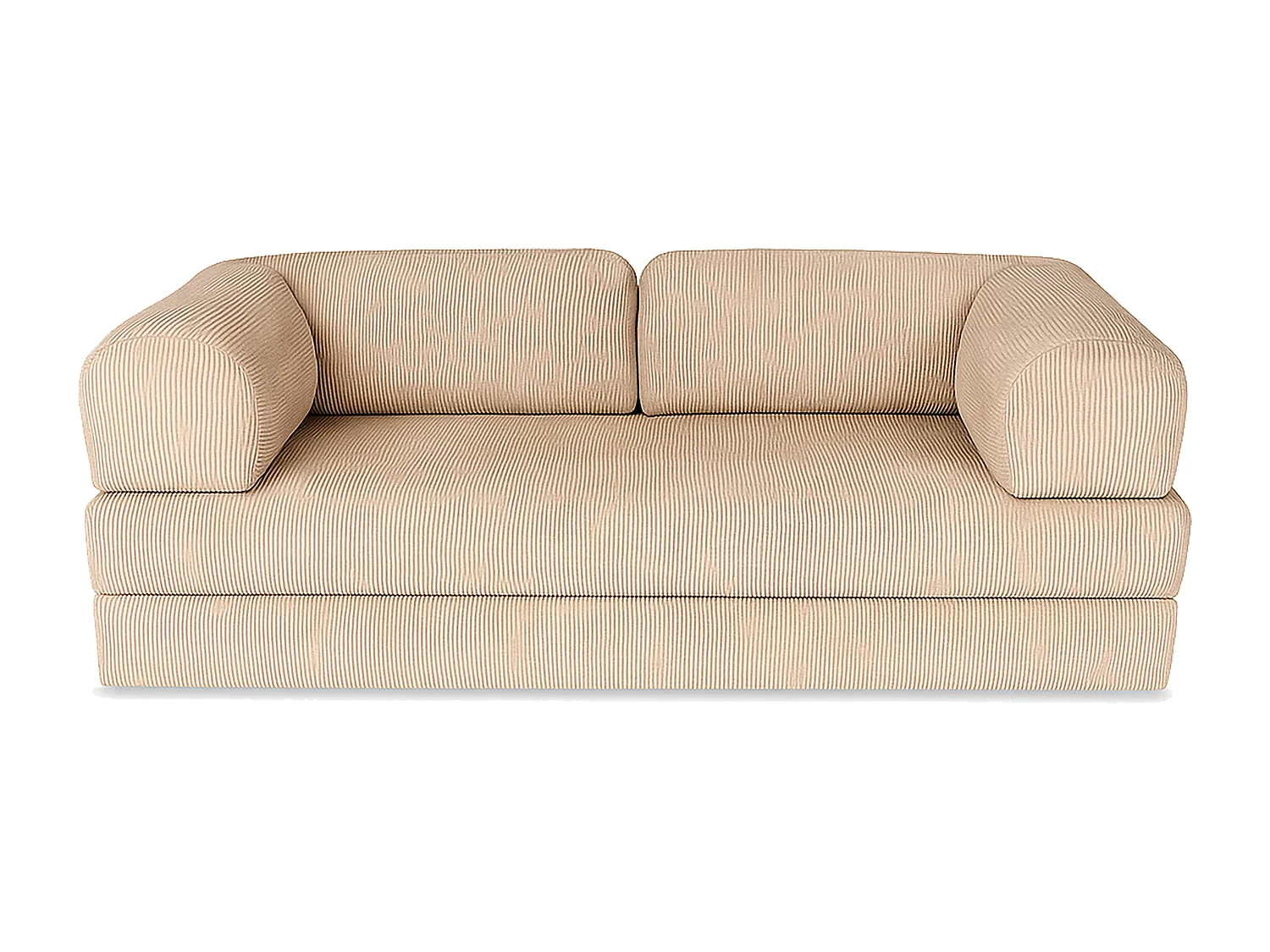 Canapé droit convertible MOUSSINO 3 pl, déhoussable