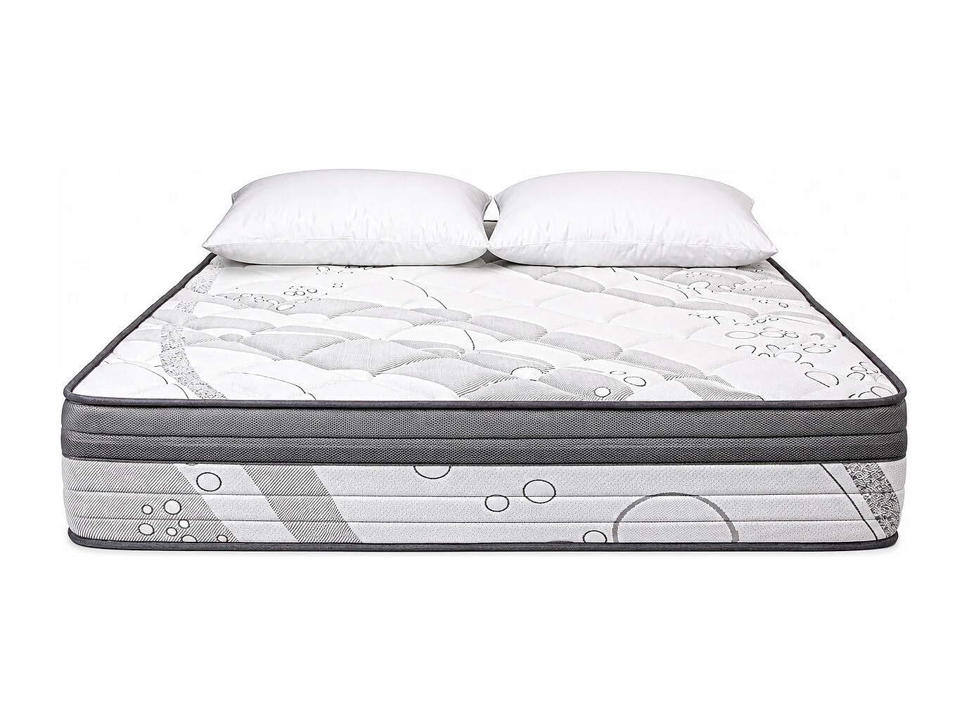 Matelas Relaxation, 27cm, Ressorts Ensachés, Mousse Haute Densité, ergonomique, Soutien Equilibré + oreiller(s)