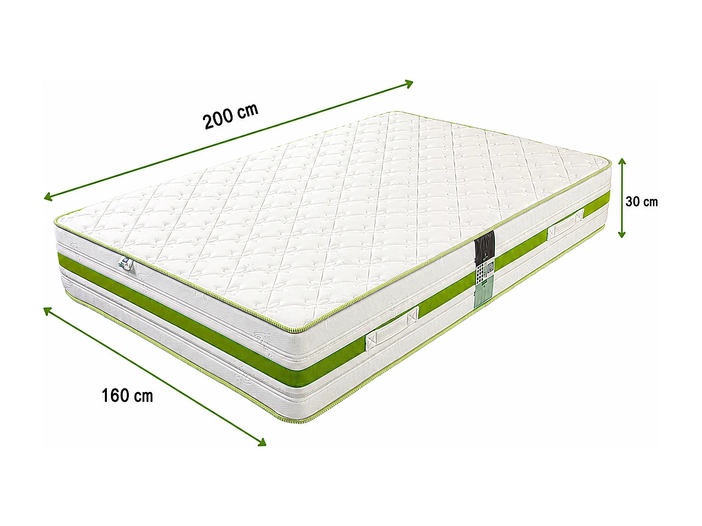 Matelas Rêverie, 30 cm, mousse haute densité, ferme, réversible + oreiller(s)