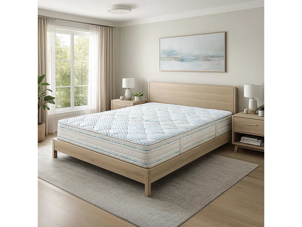 Matelas Powerlux, 22cm, mousse haute densité, ferme, indépendance du couchage, réversible