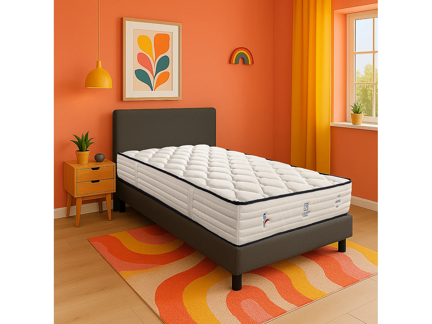 Matelas Patriote, 30cm, Ressorts Ensachés, mousse haute densité , indépendance du couchage, réversible