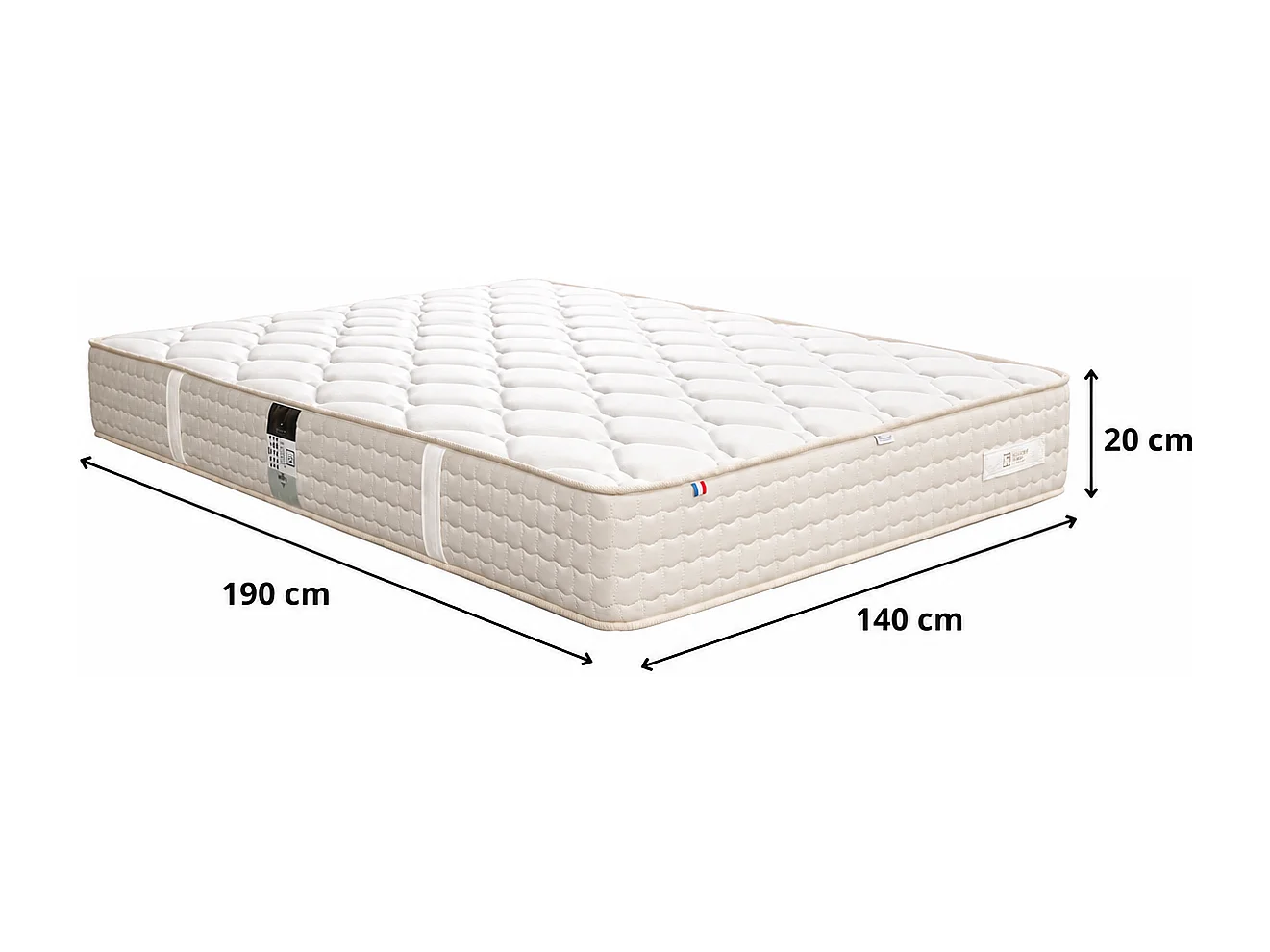 Matelas Sublime, 20 cm, mousse haute densité, ferme, réversible + oreiller(s) + couette