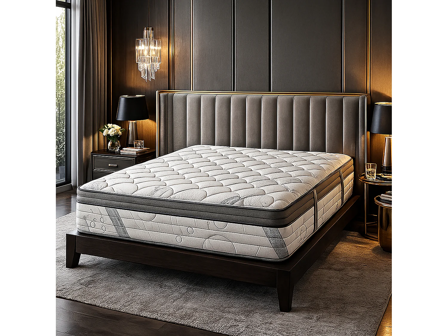 Matelas Prestigelux, 26cm, mousse haute densité, ferme, indépendance du couchage, réversible