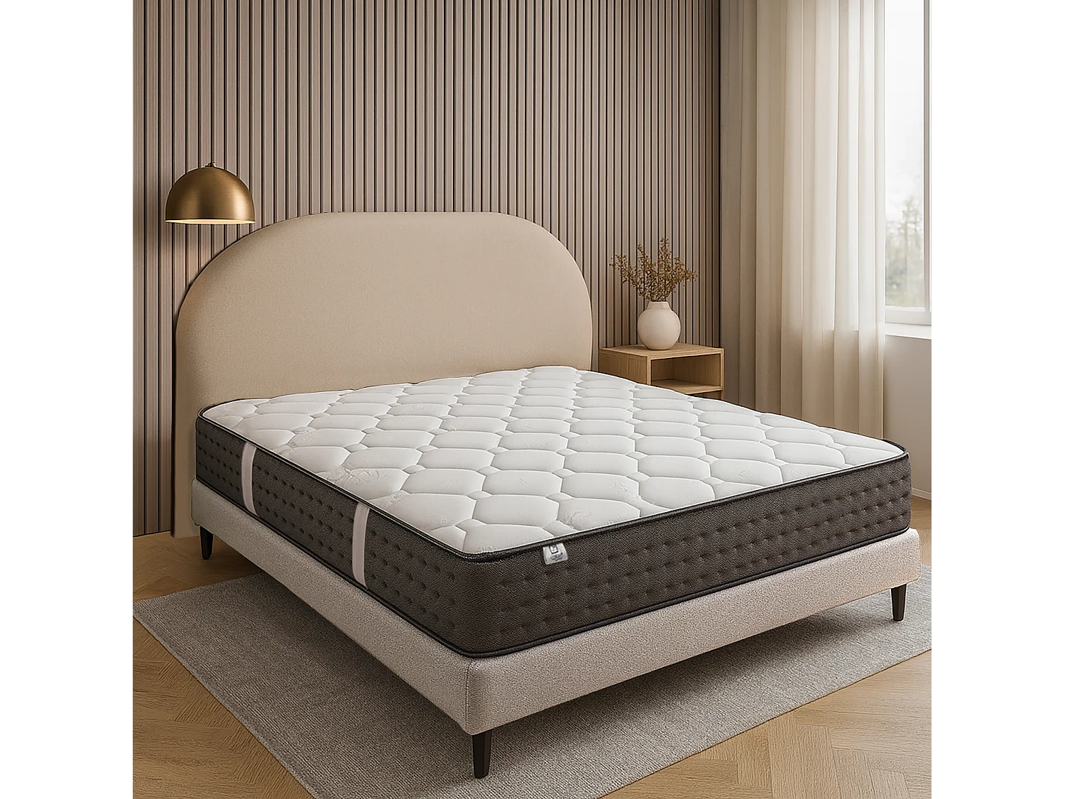Matelas Zen, 20 cm, mousse haute densité, ferme, indépendance du couchage, réversible