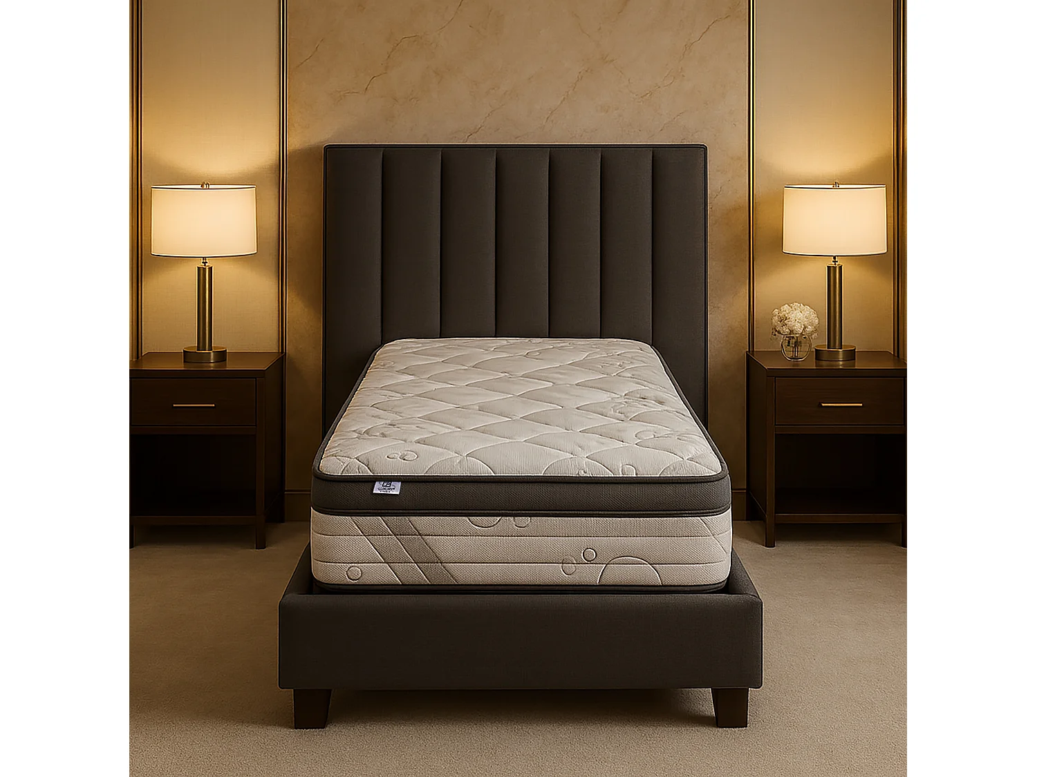Matelas Pilarsleep, 26cm, mousse haute densité, ferme, indépendance du couchage, réversible