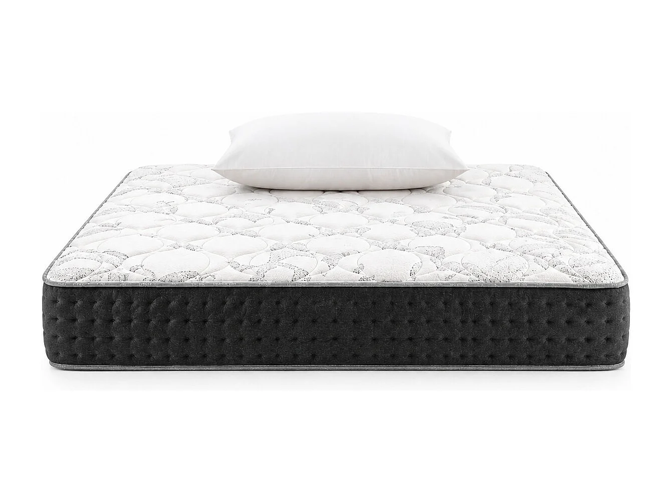 Matelas Sérénité, 27cm, Ressorts Ensachés, Mousse Haute Densité, ergonomique, Soutien très ferme + oreiller(s)