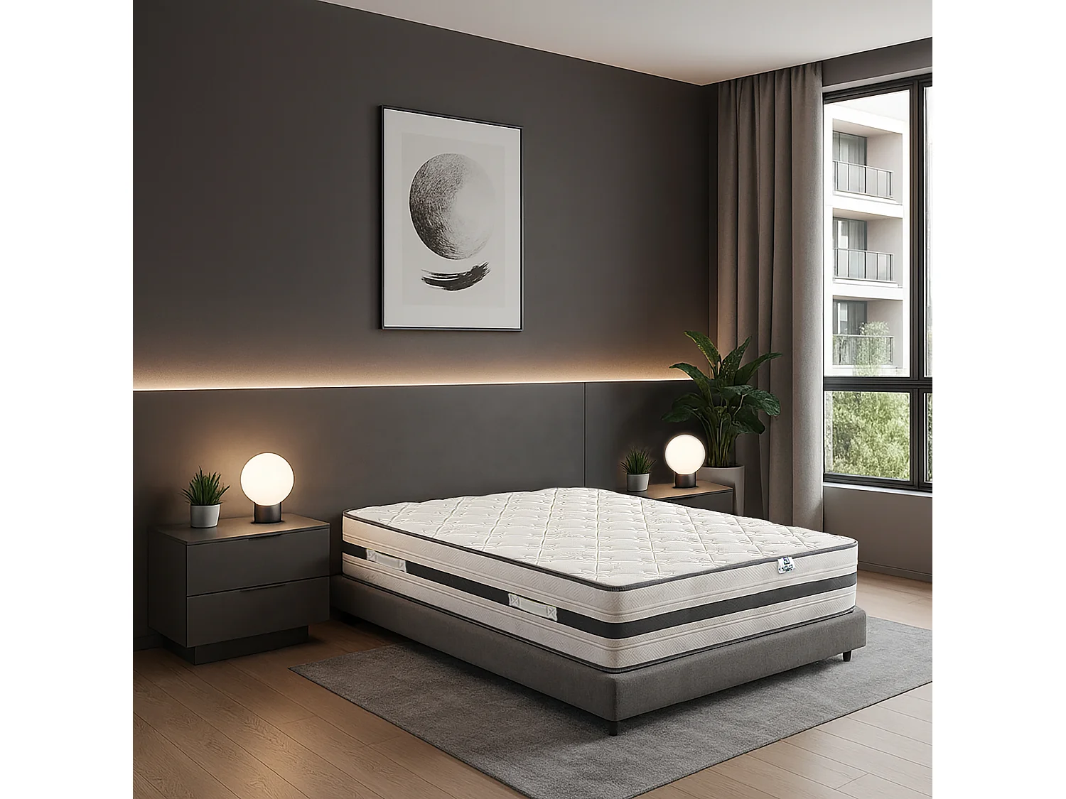 Matelas Rêverie Celeste, 30cm, mousse haute densité, indépendance du couchage, réversible