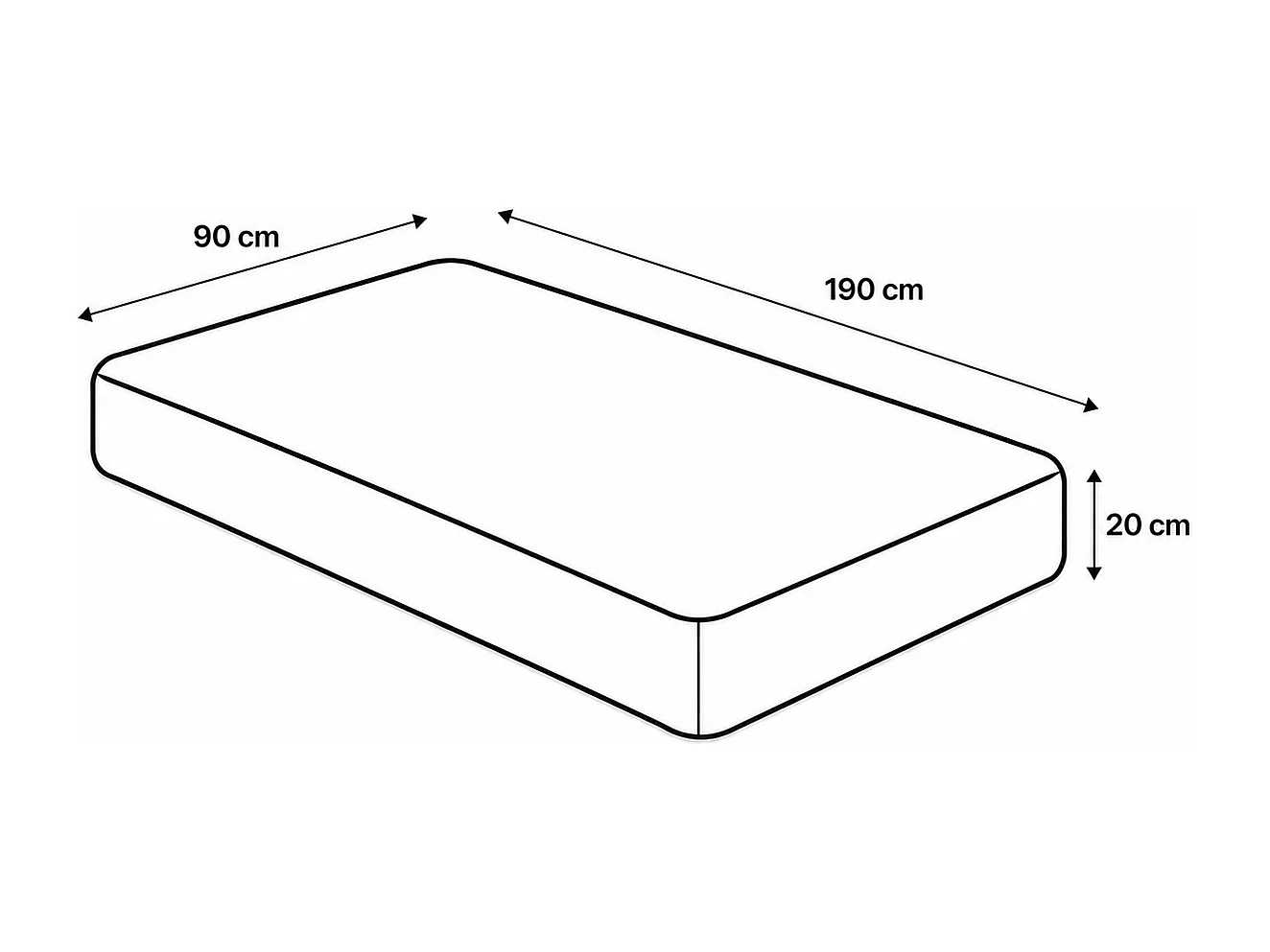 Matelas BestSeller, 20cm, mousse haute densité, indépendance du couchage, réversible
