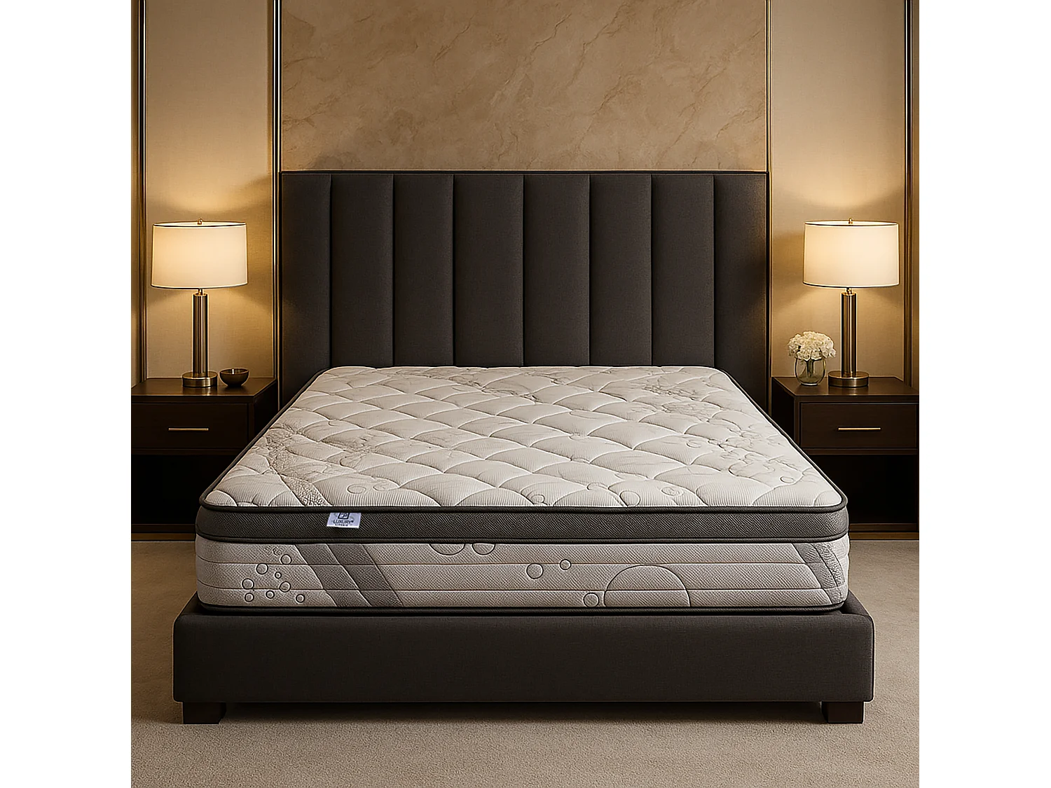 Matelas Pilarsleep, 26cm, mousse haute densité, ferme, indépendance du couchage, réversible