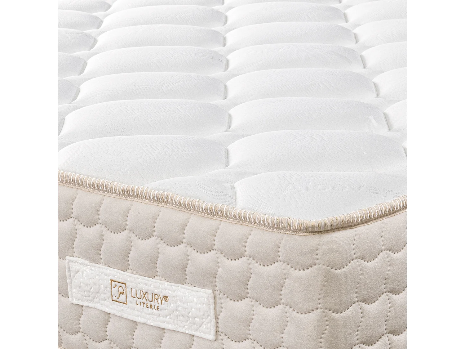 Ensemble matelas Sublime, 20 cm, mousse haute densité, ferme, réversible + sommier blanc ep 13cm