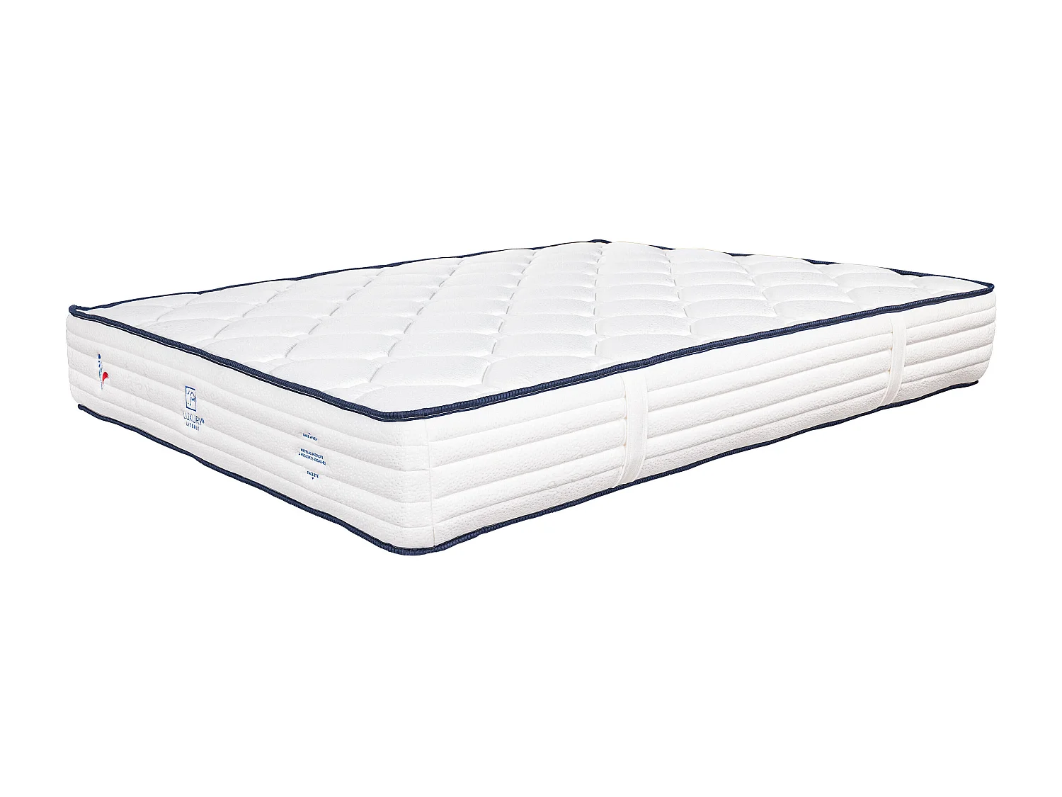 Ensemble matelas Patriote, 30 cm, ressorts ensachés, ferme, réversible + sommier beige ep20cm + oreiller + couette