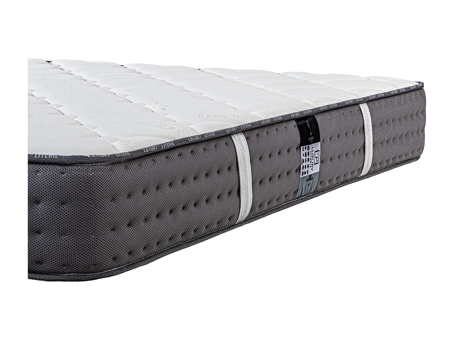 Ensemble matelas Zen, 20 cm, mousse haute densité, ferme, réversible + sommier blanc ep 13cm
