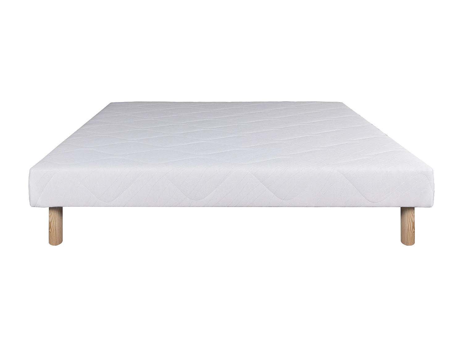 Ensemble matelas Iris, 20 cm, mousse haute densité, ferme, réversible + sommier blanc ep 13cm