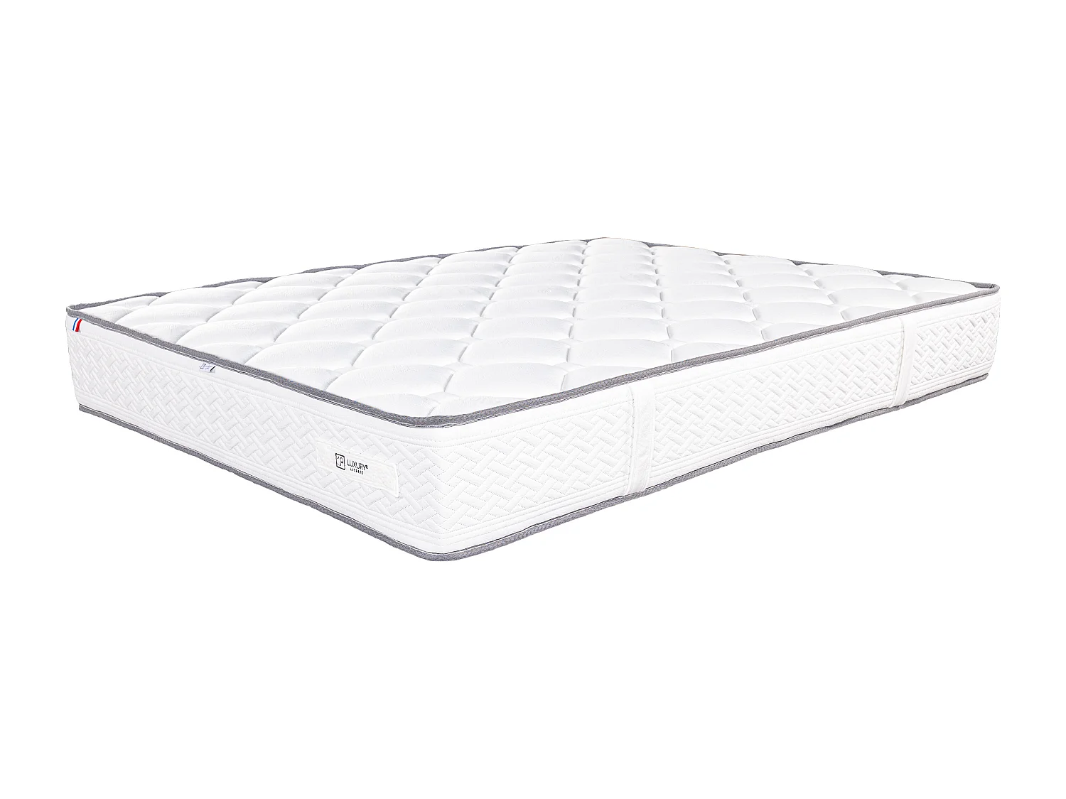 Ensemble matelas Iris, 20 cm, mousse haute densité, ferme, réversible + sommier blanc ep 13cm