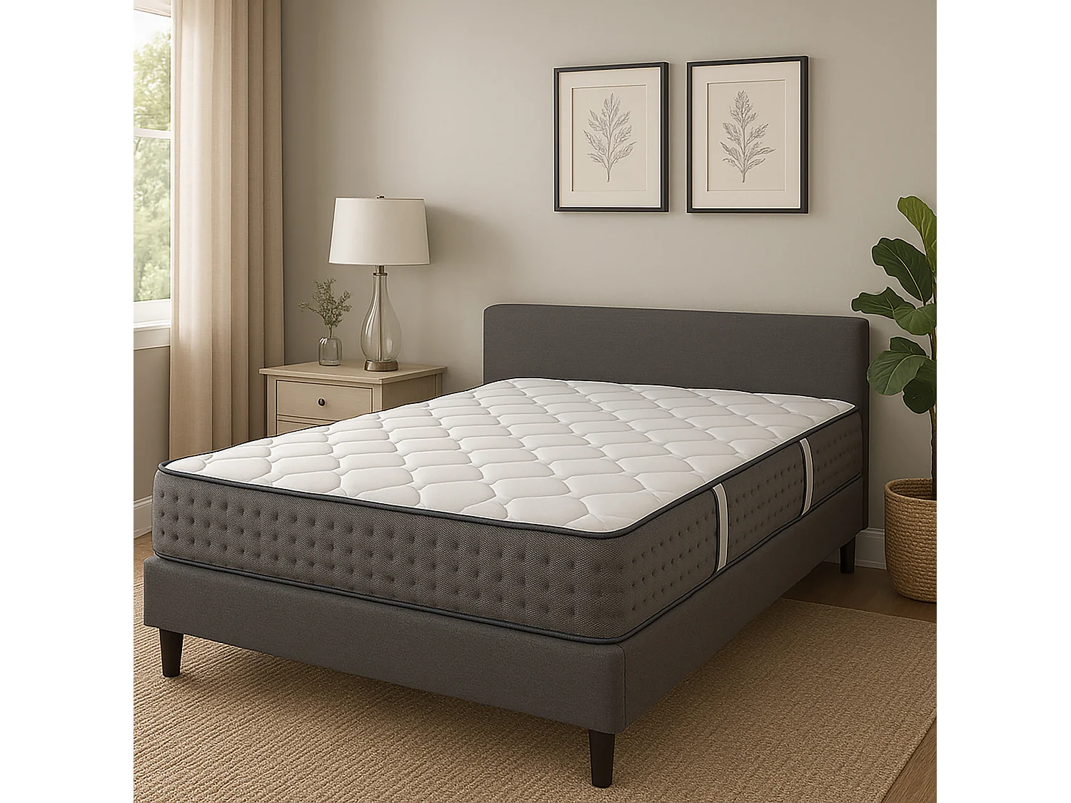 Matelas Sleeperfect, 20 cm, mousse haute densité, ferme, indépendance du couchage, réversible
