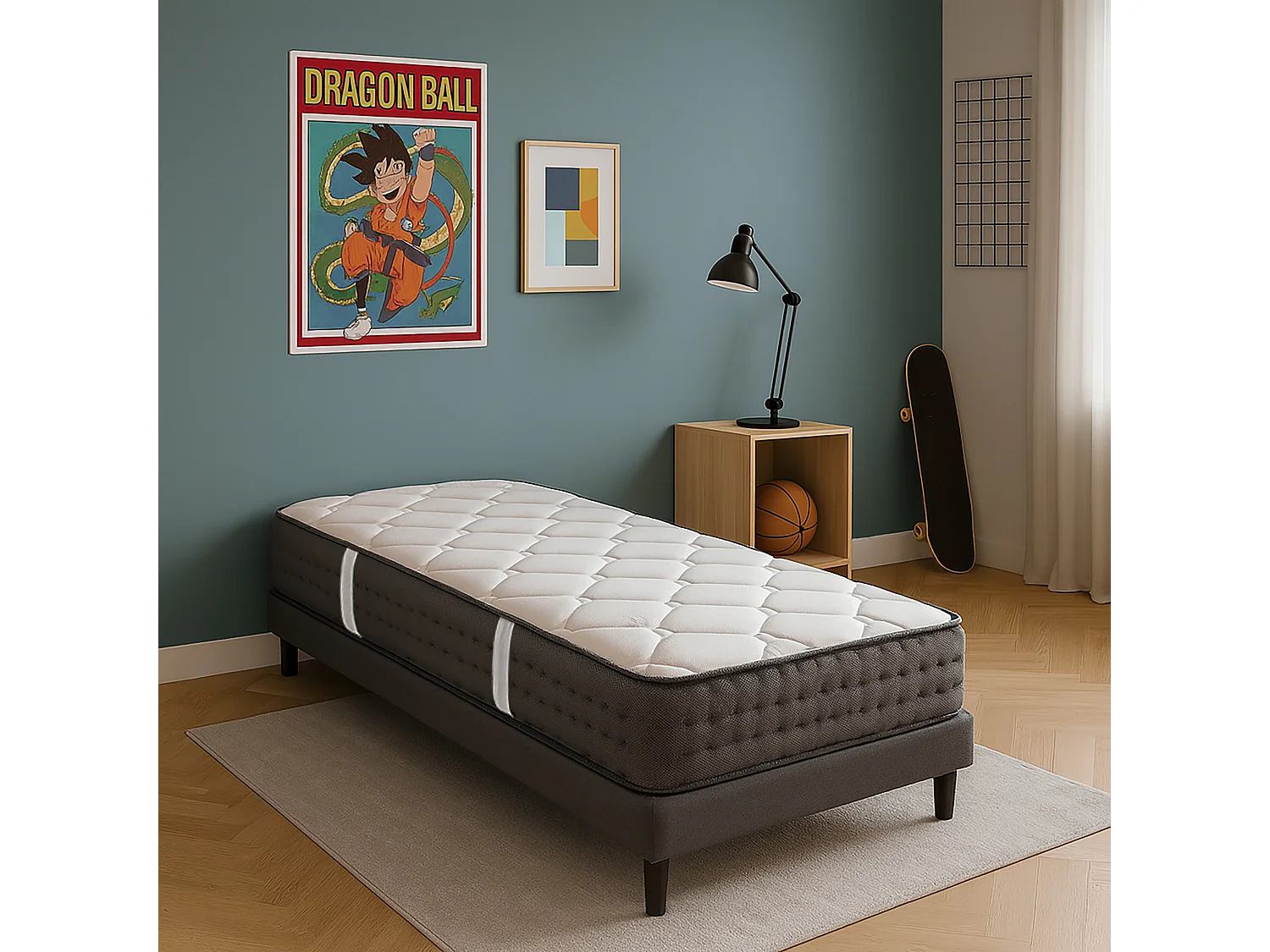 Matelas Sleeperfect, 20 cm, mousse haute densité, ferme, indépendance du couchage, réversible