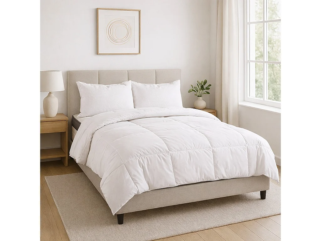 Matelas ViscoPlus, 26 cm, mousse haute densité, ferme, réversible + oreiller(s) + couette