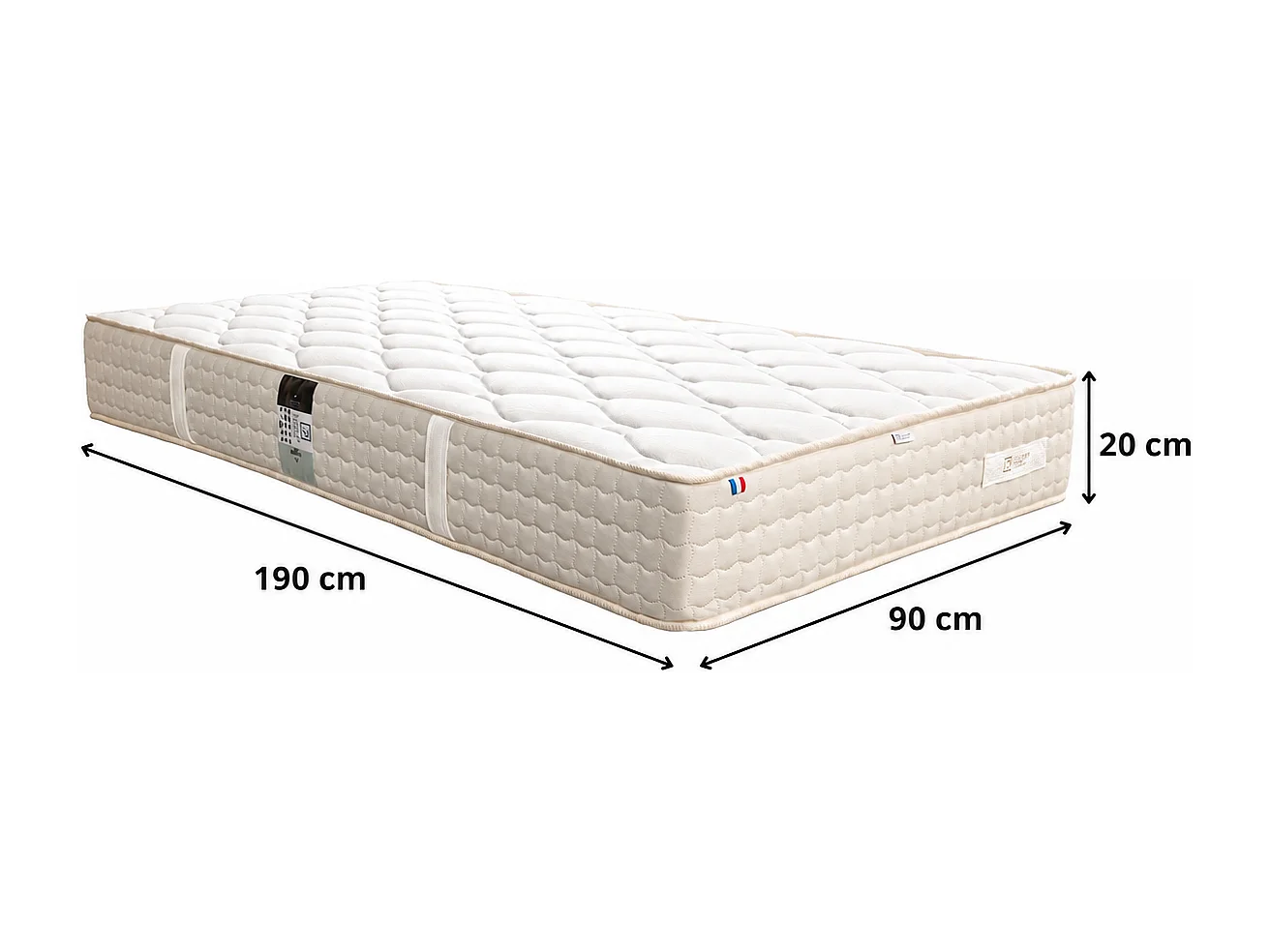 Matelas Sublime, 20 cm, mousse haute densité, ferme, réversible + oreiller(s)