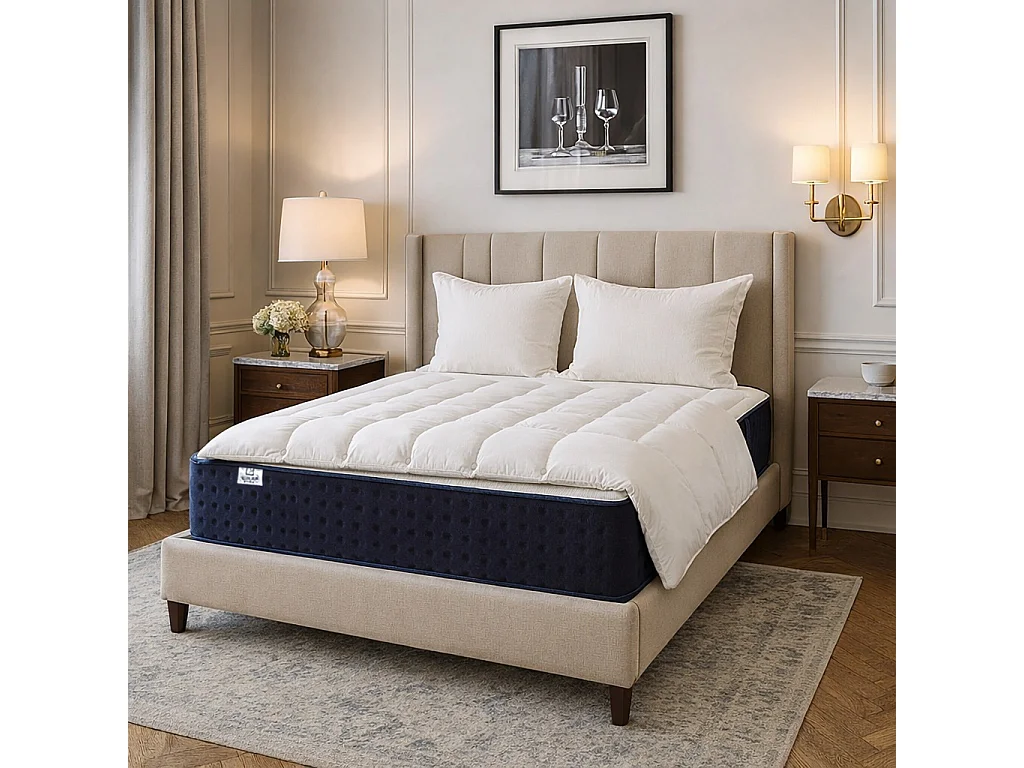 Matelas Nuage, 22 cm, mousse haute densité, mi-ferme, réversible + oreiller(s) + couette