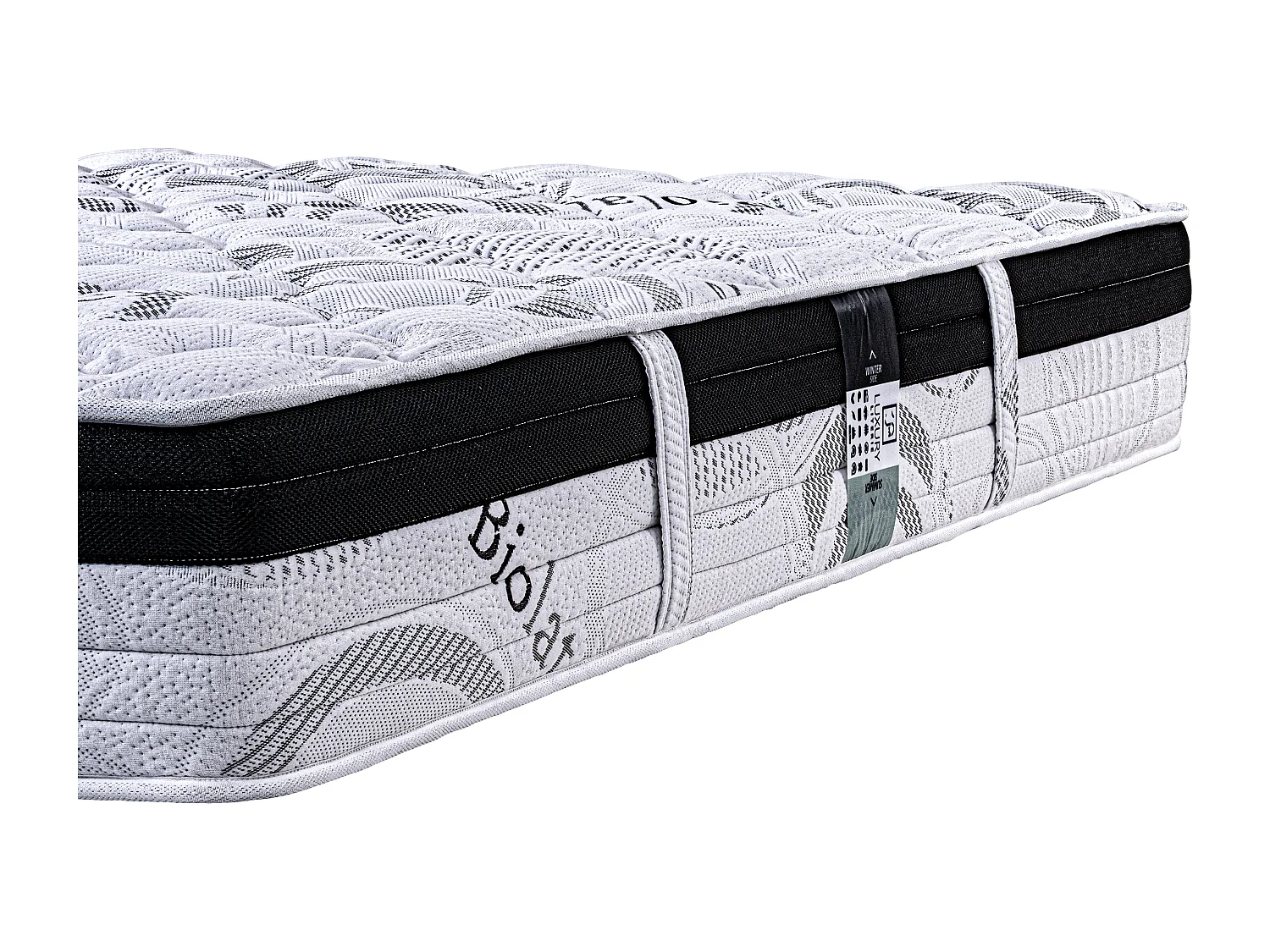 Matelas Sleeplux, 24cm, latex, mousse haute densité, ferme, indépendance du couchage, réversible