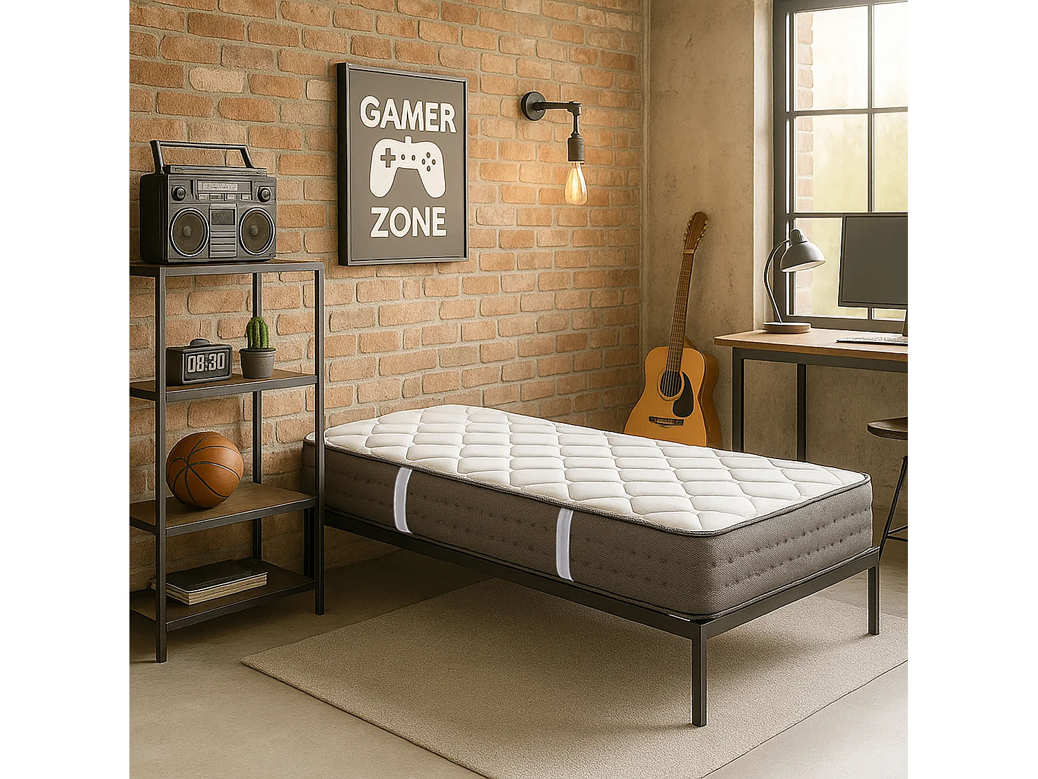 Matelas Luxury, 20 cm, mousse haute densité, ferme, indépendance du couchage, réversible