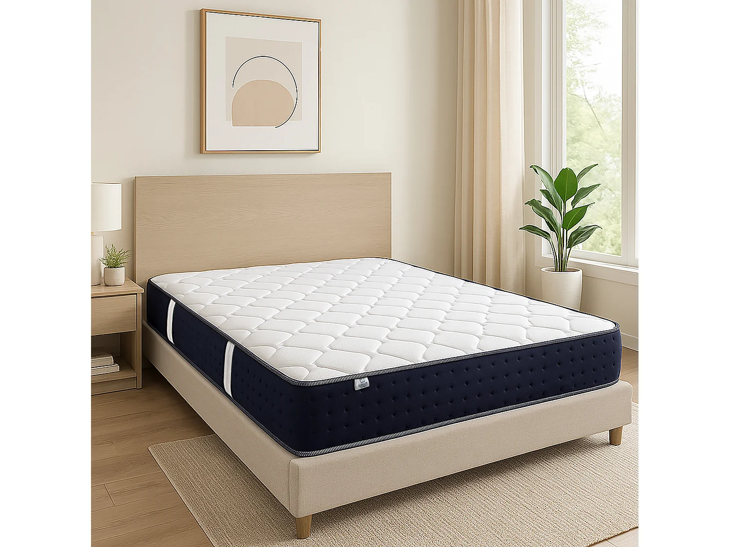 Matelas Zen Ciel, 20 cm, mousse haute densité, ferme, indépendance du couchage, réversible