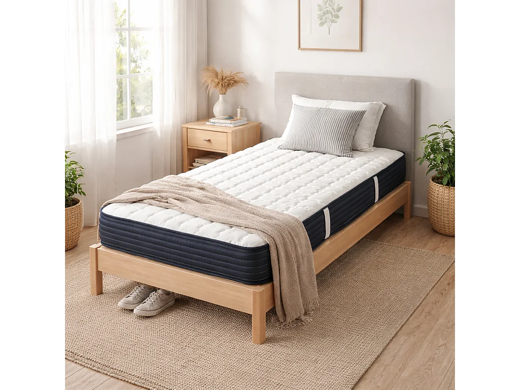 Matelas Gold, 20cm, mousse haute densité, haute adaptabilité, indépendance du couchage, ergonomique, réversible