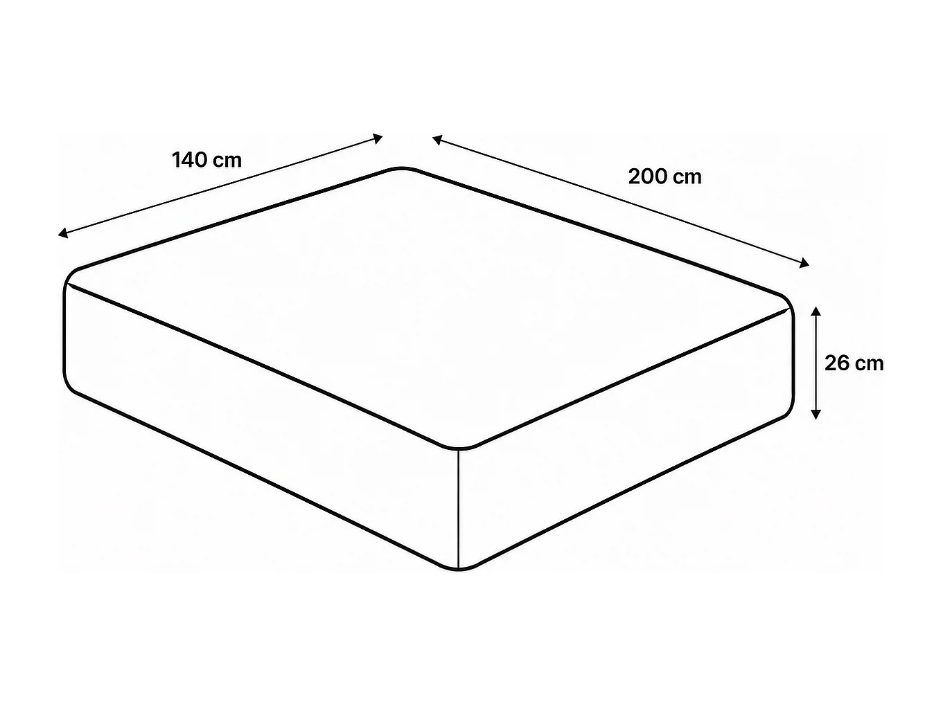 Matelas BestSleep, 26cm, mousse haute densité, indépendance du couchage, réversible